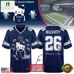 Dallas Cowboys NFL x Hello Kitty 2026 Football Jersey Shirt, Trending Football Shirt Dallas Cowboys Nfl X Hello Kitty 2026 Football Jersey Shirt