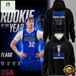 Dallas Mavericks Cooper Flagg 2025 26 Rookie Of The Year Hoodie, Hot 3D Shirt Trend Dallas Mavericks Cooper Flagg 2025 26 Rookie OF The Year Hoodie
