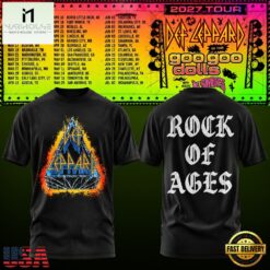 Def Leppard & Goo Goo Dolls Tour 2027 T Shirt, Popular 3D Music Tee Def Leppard Goo Goo Dolls Tour 2027 T Shirt