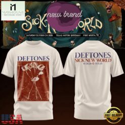 Deftones Sick New World Texas 2026 Limited Edition T Shirt, Popular 3D Music Tee Deftones Sick New World Texas 2026 Limited Edition T Shirt