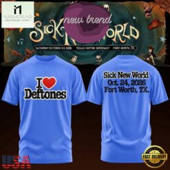 Deftones Sick New World Texas 2026 Special New 3D Shirt, Popular 3D Music Tee Deftones Sick New World Texas 2026 Special New 3D Shirt