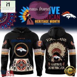Denver Broncos Native American Heritage Month Custom Name Hoodie, Hot 3D Shirt Trend Denver Broncos Native American Heritage Month Custom Name Hoodie