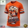 Denver Broncos NFL Popeye Bold Cartoon Athletes 3D T Shirt, NFL Sporty Shirt Denver Broncos Nfl Popeye Bold Cartoon Athletes 3D T Shirt