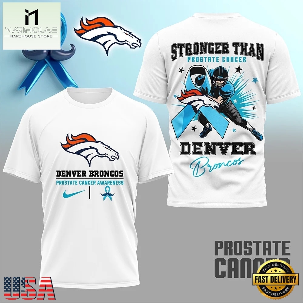 Denver Broncos NFL Prostate Cancer Awareness Month 3D Shirt, NFL Sporty Shirt Denver Broncos NFL Prostate Cancer Awareness Month 3D Shirt, NFL Sporty Shirt