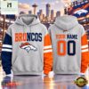 Denver Broncos NFL Two Tone Colorblock Varsity Hoodie, NFL Sporty Shirt Denver Broncos Nfl Two Tone Colorblock Varsity Hoodie