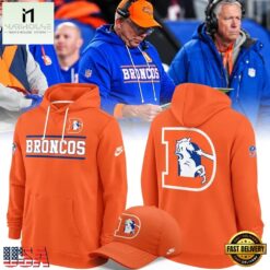 Denver Broncos Throwback Limited Edition Orange Hoodie, Hot 3D Shirt Trend Denver Broncos Throwback Limited Edition Orange Hoodie