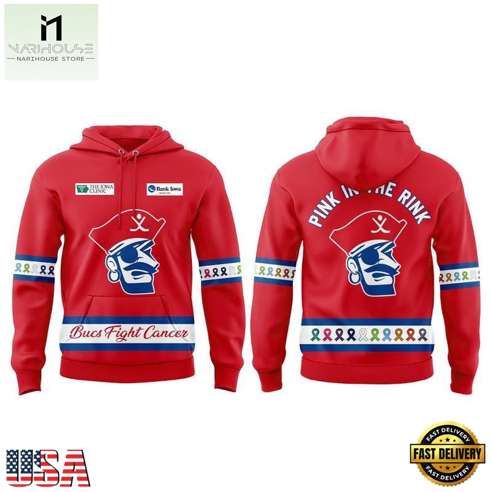 Des Moines Buccaneers Pink in the Rink Bucs Fight Cancer 2026 Hoodie, Hot 3D Shirt Trend Des Moines Buccaneers Pink in the Rink Bucs Fight Cancer 2026 Hoodie, Hot 3D Shirt Trend