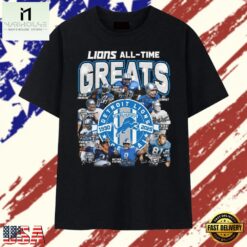Detroit Lions All Time Greats Players Signature Football T Shirt, Stylish 2D Graphic Shirt Detroit Lions All Time Greats Players Signature Football T Shirt