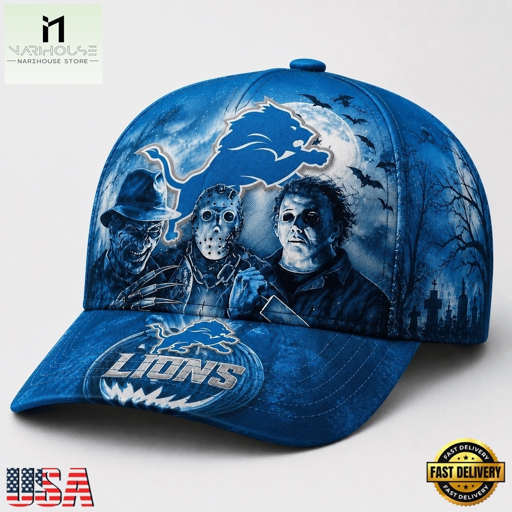 Detroit Lions NFL Horror Night Halloween 2026 Design Classic Cap, NFL Trendy Cap Detroit Lions NFL Horror Night Halloween 2026 Design Classic Cap, NFL Trendy Cap