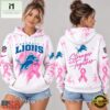 Detroit Lions NFL Pink Ribbon Stronger Together Breast Cancer Awareness Hoodie, NFL Sporty Shirt Detroit Lions Nfl Pink Ribbon Stronger Together Breast Cancer Awareness Hoodie