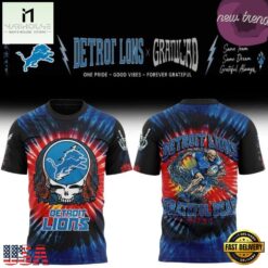 Detroit Lions x Grateful Dead Skeletons 2026 T Shirt, Hot 3D Shirt Trend Detroit Lions X Grateful Dead Skeletons 2026 T Shirt