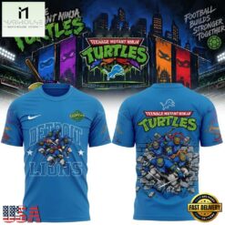 Detroit Lions x Teenage Mutant Ninja Turtles 2026 Graphic T Shirt, Popular 3D Music Tee Detroit Lions X Teenage Mutant Ninja Turtles 2026 Graphic T Shirt