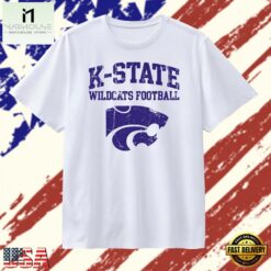 Distressed K State Wildcats Football Logo T Shirt, Stylish 2D Graphic Shirt Distressed K State Wildcats Football Logo T Shirt
