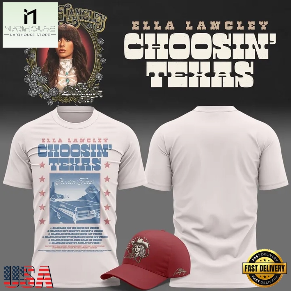 ELLA LANGLEY Choosin’ Texas The Dandelion Tour 2026 Limited Edition 3D Shirt, Popular 3D Music Tee ELLA LANGLEY Choosin’ Texas The Dandelion Tour 2026 Limited Edition 3D Shirt, Popular 3D Music Tee