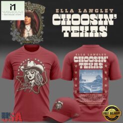 ELLA LANGLEY Choosin’ Texas The Dandelion Tour 2026 Red T Shirt, Popular 3D Music Tee Ella Langley Choosin Texas The Dandelion Tour 2026 Red T Shirt