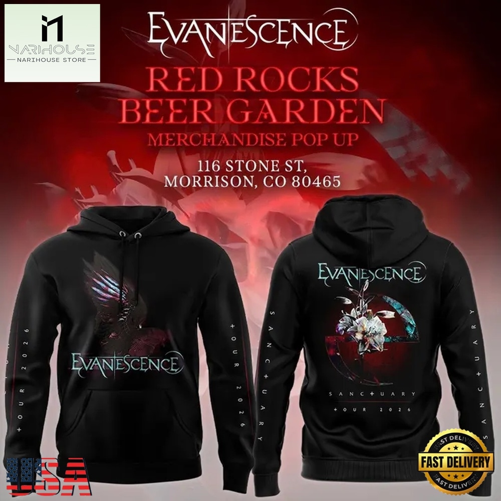 Evanescence Sanctuary Tour 2026 Hoodie, Popular 3D Music Tee Evanescence Sanctuary Tour 2026 Hoodie, Popular 3D Music Tee