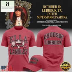 Exclusive Edition Ella Langley x Texas Tech Red Raiders T Shirt 2026, Popular 3D Music Tee Exclusive Edition Ella Langley X Texas Tech Red Raiders T Shirt 2026