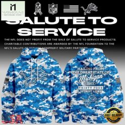 Exclusive Version Detroit Lions Salute to Service Hoodie 2026, Hot 3D Shirt Trend Exclusive Version Detroit Lions Salute TO Service Hoodie 2026