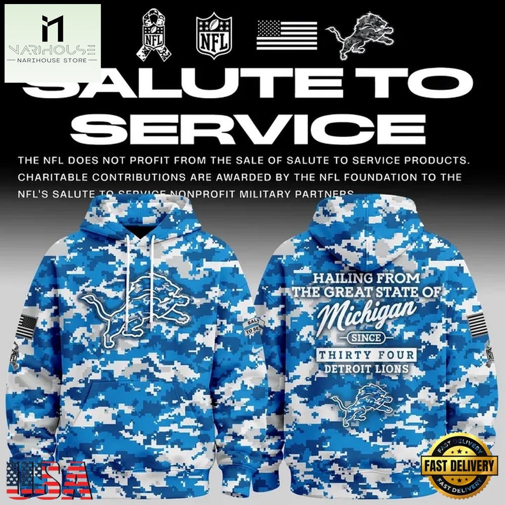 Exclusive Version Detroit Lions Salute to Service Hoodie 2026, Hot 3D Shirt Trend Exclusive Version Detroit Lions Salute to Service Hoodie 2026, Hot 3D Shirt Trend