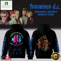 Fontaines D.C Dopamine Chamber Tour Signed Hoodie, Popular 3D Music Tee Fontaines D C Dopamine Chamber Tour Signed Hoodie