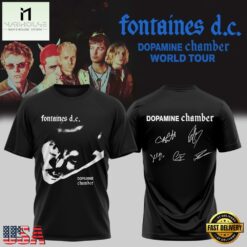 Fontaines D.C Dopamine Chamber Tour Signed T Shirt, Popular 3D Music Tee Fontaines D C Dopamine Chamber Tour Signed T Shirt