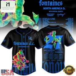 Fontaines D.C. North America 2027 Tour Baseball Jersey, Concert Baseball Jersey Fontaines D C North America 2027 Tour Baseball Jersey