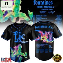 Fontaines D.C. North America 2027 Tour Limited Edition Baseball Jersey, Concert Baseball Jersey Fontaines D C North America 2027 Tour Limited Edition Baseball Jersey