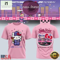 Formula 1 x Hello Kitty and Friends F1 Las Vegas 2026 Graphic Pink T Shirt, Hot 3D Shirt Trend Formula 1 X Hello Kitty And Friends F1 Las Vegas 2026 Graphic Pink T Shirt