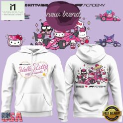 Formula 1 x Hello Kitty and Friends F1 Las Vegas 2026 Graphic White Hoodie, Hot 3D Shirt Trend Formula 1 X Hello Kitty And Friends F1 Las Vegas 2026 Graphic White Hoodie