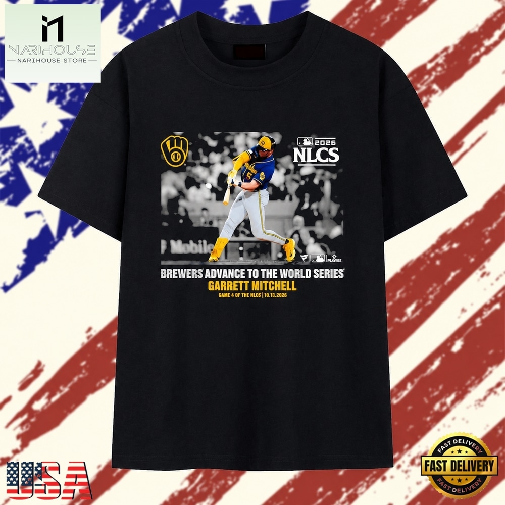 Garrett Mitchell Milwaukee Brewers Advance to the 2026 World Series T Shirt, Stylish 2D Graphic Shirt Garrett Mitchell Milwaukee Brewers Advance to the 2026 World Series T Shirt, Stylish 2D Graphic Shirt