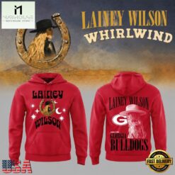 Georgia Bulldogs x Lainey Wilson WHIRLWIND Event Show 2026 Red Hoodie, Popular 3D Music Tee Georgia Bulldogs X Lainey Wilson Whirlwind Event Show 2026 Red Hoodie