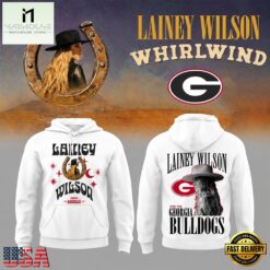 Georgia Bulldogs x Lainey Wilson WHIRLWIND Event Show 2026 White Hoodie, Popular 3D Music Tee Georgia Bulldogs X Lainey Wilson Whirlwind Event Show 2026 White Hoodie