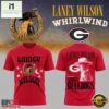 Georgia Bulldogs x Lainey Wilson WHIRLWIND Event Show Vintage Red T Shirt, Popular 3D Music Tee Georgia Bulldogs X Lainey Wilson Whirlwind Event Show Vintage Red T Shirt