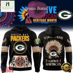 Green Bay Packers Native American Heritage Month Custom Name Hoodie, Hot 3D Shirt Trend Green Bay Packers Native American Heritage Month Custom Name Hoodie