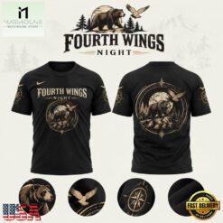 Hershey Bears x Fourth Wing Night 2026 Black Graphic T Shirt, Hot 3D Shirt Trend Hershey Bears X Fourth Wing Night 2026 Black Graphic T Shirt