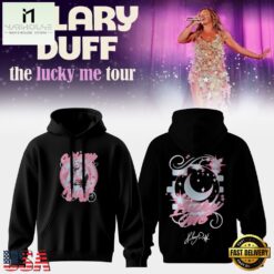 Hilary Duff The Lucky Me Tour 2027 Signed Black Hoodie, Popular 3D Music Tee Hilary Duff The Lucky ME Tour 2027 Signed Black Hoodie