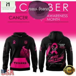 Houston Texans CANCER AWARENESS MONTH 2026 Hoodie, Hot 3D Shirt Trend Houston Texans Cancer Awareness Month 2026 Hoodie