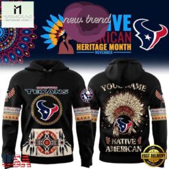 Houston Texans Native American Heritage Month Custom Name Hoodie, Hot 3D Shirt Trend Houston Texans Native American Heritage Month Custom Name Hoodie