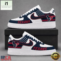Houston Texans NFL American Flag Football Team Limited Air Force 1 Shoes Sneakers, NFL Team AF1 Shoes Houston Texans Nfl American Flag Football Team Limited Air Force 1 Shoes Sneakers
