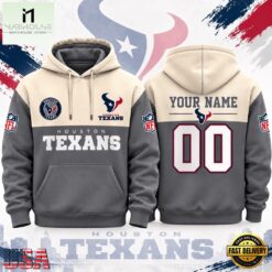 Houston Texans NFL Custom Varsity Colorblock Pullover Hoodie, NFL Sporty Shirt Houston Texans Nfl Custom Varsity Colorblock Pullover Hoodie