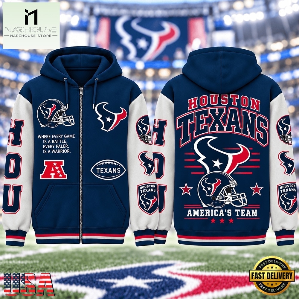 Houston Texans NFL Gridiron Heritage Zip Hoodie, NFL Sporty Shirt Houston Texans NFL Gridiron Heritage Zip Hoodie, NFL Sporty Shirt