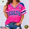 Indianapolis Colts 2026 NFL Pink Breast Cancer Awareness V neck T Shirt, Trendy NFL V Neck Tee Indianapolis Colts 2026 Nfl Pink Breast Cancer Awareness V Neck T Shirt