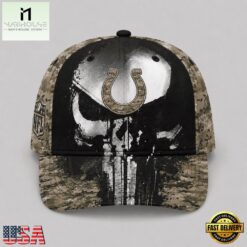 Indianapolis Colts NFL Halloween Military Skull Camo Classic Cap, NFL Trendy Cap Indianapolis Colts Nfl Halloween Military Skull Camo Classic Cap