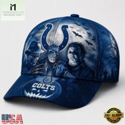 Indianapolis Colts NFL Horror Night Halloween 2026 Design Classic Cap, NFL Trendy Cap Indianapolis Colts Nfl Horror Night Halloween 2026 Design Classic Cap