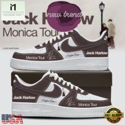 Jack Harlow MONICA Tour 2026 Air Force 1 Shoes Sneakers, Music Artist AF1 Shoes Jack Harlow Monica Tour 2026 Air Force 1 Shoes Sneakers