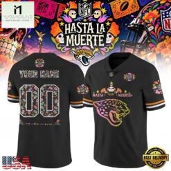 Jacksonville Jaguars NFL Hasta la Muerte 2026 Personalized Football Jersey, Trending Football Shirt Jacksonville Jaguars Nfl Hasta LA Muerte 2026 Personalized Football Jersey