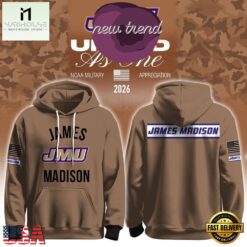 James Madison Dukes Football x Military Appreciation 2026 Hoodie Shirt, Hot 3D Shirt Trend James Madison Dukes Football X Military Appreciation 2026 Hoodie Shirt