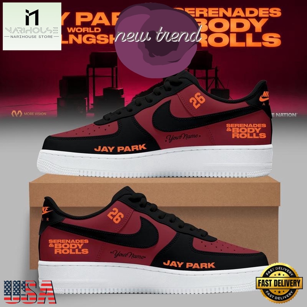 JAY PARK x LNGSHOT 2026 World Tour Serenades x Body Rolls Air Force 1 Shoes, Music Artist AF1 Shoes JAY PARK x LNGSHOT 2026 World Tour Serenades x Body Rolls Air Force 1 Shoes, Music Artist AF1 Shoes