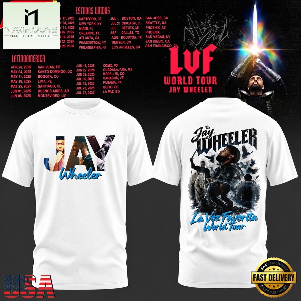 Jay Wheeler La Voz Favorita World Tour Graphic 3D Shirt, Popular 3D Music Tee Jay Wheeler La Voz Favorita World Tour Graphic 3D Shirt, Popular 3D Music Tee