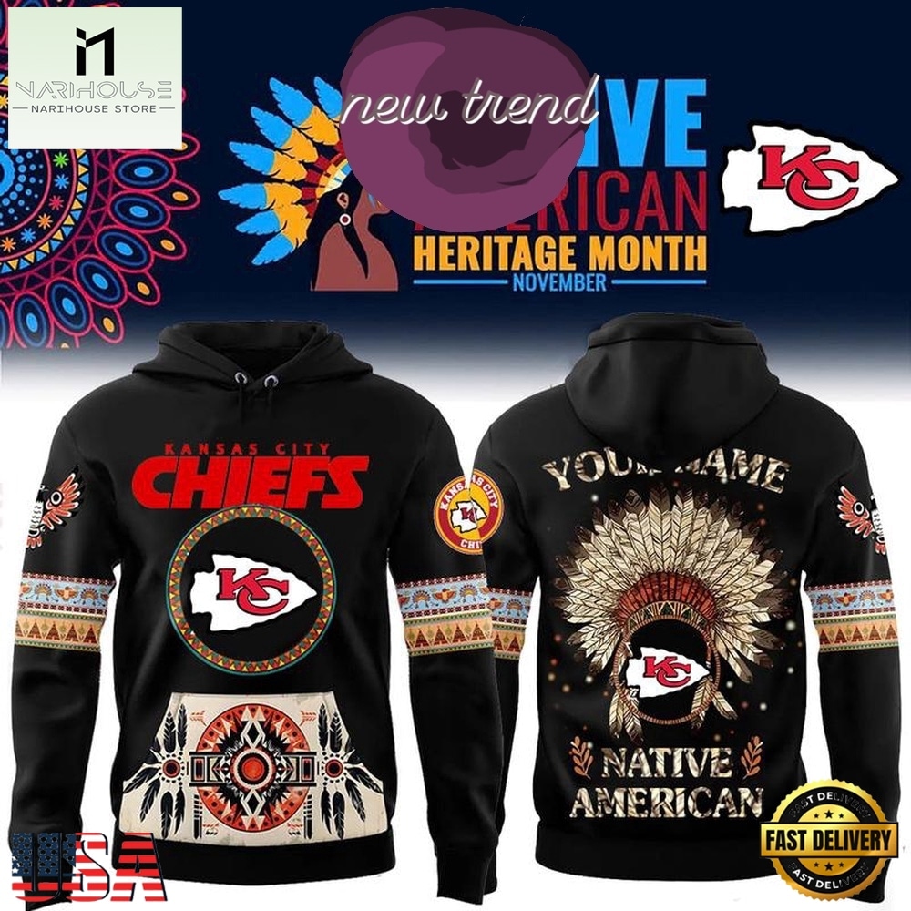 Kansas City Chiefs Native American Heritage Month Custom Name Hoodie, Hot 3D Shirt Trend Kansas City Chiefs Native American Heritage Month Custom Name Hoodie, Hot 3D Shirt Trend